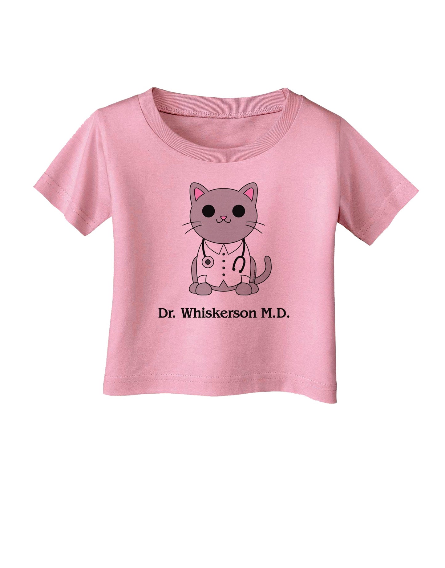 Dr Whiskerson MD - Cute Cat Design Infant T-Shirt by TooLoud-Infant T-Shirt-TooLoud-Candy-Pink-06-Months-Davson Sales