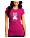 Dr Whiskerson MD - Cute Cat Design Juniors Crew Dark T-Shirt by TooLoud-T-Shirts Juniors Tops-TooLoud-Hot-Pink-Juniors Fitted Small-Davson Sales