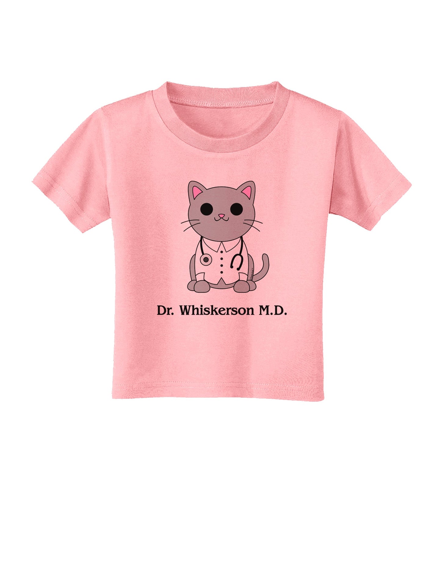 Dr Whiskerson MD - Cute Cat Design Toddler T-Shirt by TooLoud-Toddler T-Shirt-TooLoud-Candy-Pink-2T-Davson Sales