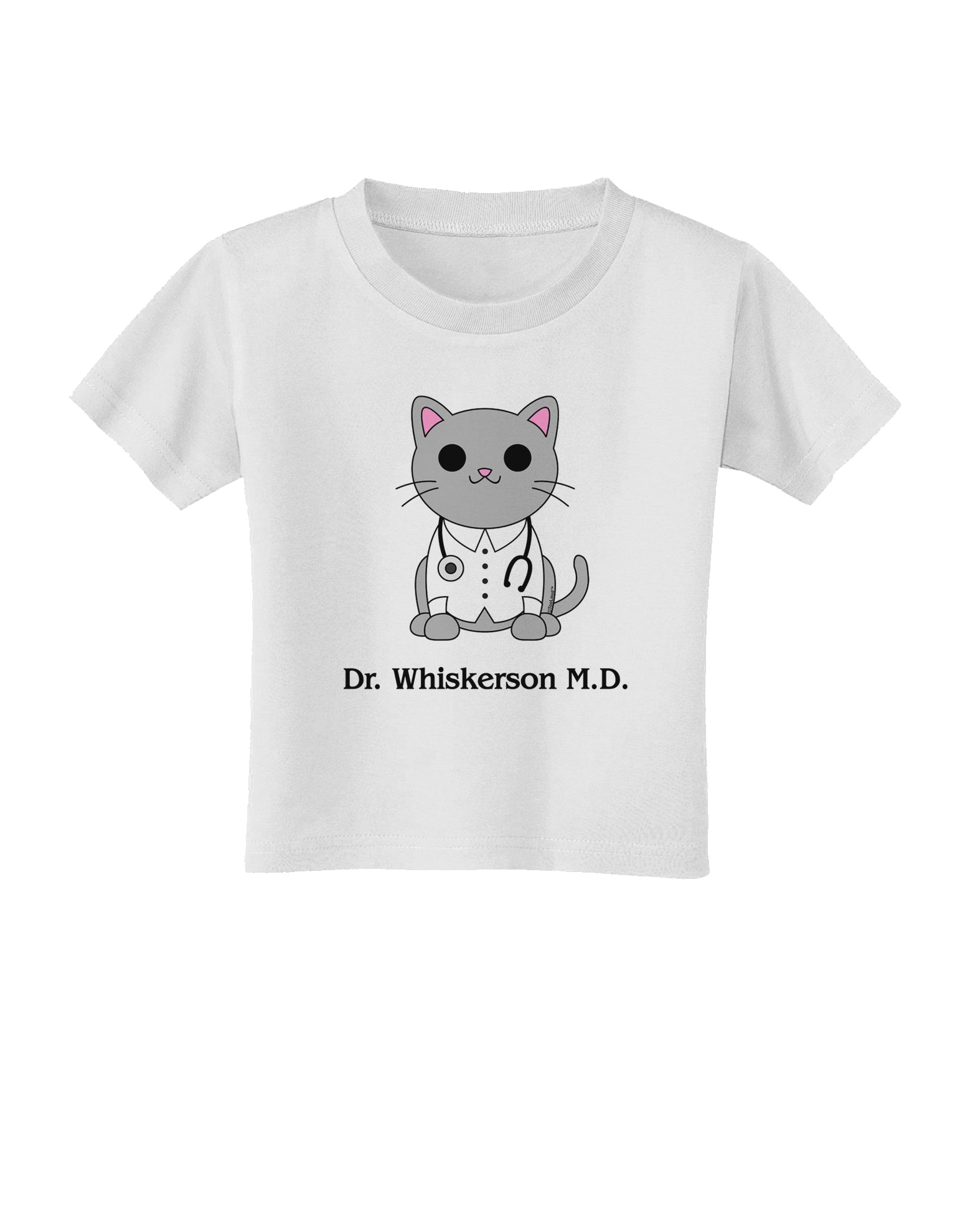 Dr Whiskerson MD - Cute Cat Design Toddler T-Shirt by TooLoud-Toddler T-Shirt-TooLoud-White-2T-Davson Sales