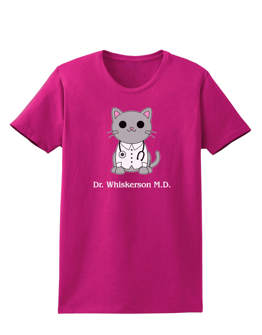 Dr Whiskerson MD - Cute Cat Design Womens Dark T-Shirt by TooLoud-Womens T-Shirt-TooLoud-Black-X-Small-Davson Sales