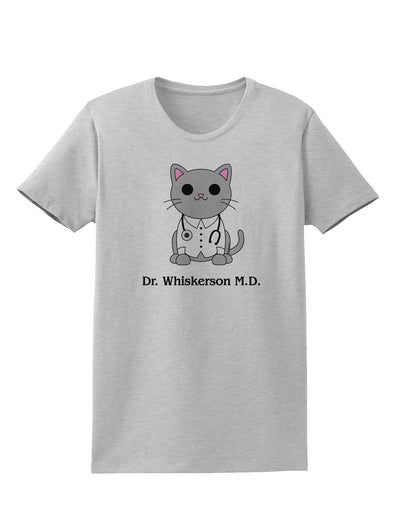 Dr Whiskerson MD - Cute Cat Design Womens T-Shirt by TooLoud-Womens T-Shirt-TooLoud-AshGray-X-Small-Davson Sales