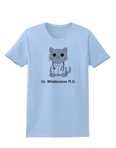 Dr Whiskerson MD - Cute Cat Design Womens T-Shirt by TooLoud-Womens T-Shirt-TooLoud-Light-Blue-X-Small-Davson Sales