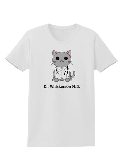 Dr Whiskerson MD - Cute Cat Design Womens T-Shirt by TooLoud-Womens T-Shirt-TooLoud-White-X-Small-Davson Sales