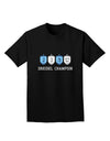 Dreidel Champion Hanukkah Adult Dark T-Shirt-Mens T-Shirt-TooLoud-Black-Small-Davson Sales