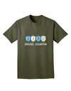 Dreidel Champion Hanukkah Adult Dark T-Shirt-Mens T-Shirt-TooLoud-Military-Green-Small-Davson Sales