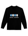 Dreidel Champion Hanukkah Adult Long Sleeve Dark T-Shirt-TooLoud-Black-Small-Davson Sales