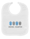 Dreidel Champion Hanukkah Baby Bib