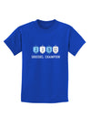 Dreidel Champion Hanukkah Childrens Dark T-Shirt-Childrens T-Shirt-TooLoud-Royal-Blue-X-Small-Davson Sales