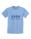 Dreidel Champion Hanukkah Childrens T-Shirt-Childrens T-Shirt-TooLoud-Light-Blue-X-Small-Davson Sales