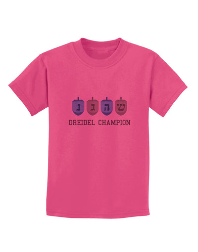 Dreidel Champion Hanukkah Childrens T-Shirt-Childrens T-Shirt-TooLoud-Sangria-X-Small-Davson Sales