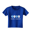 Dreidel Champion Hanukkah Toddler T-Shirt Dark-Toddler T-Shirt-TooLoud-Red-2T-Davson Sales