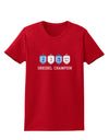 Dreidel Champion Hanukkah Womens Dark T-Shirt-TooLoud-Red-X-Small-Davson Sales