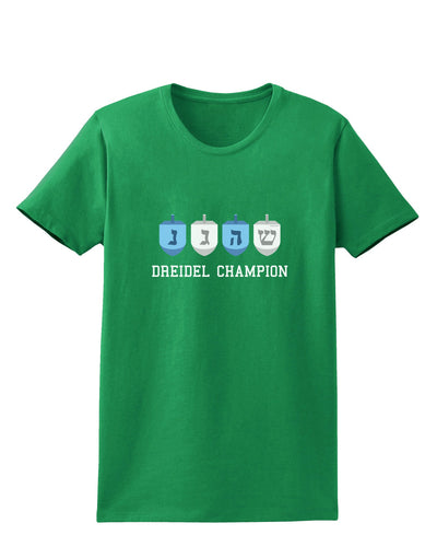 Dreidel Champion Hanukkah Womens Dark T-Shirt-TooLoud-Kelly-Green-X-Small-Davson Sales