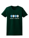 Dreidel Champion Hanukkah Womens Dark T-Shirt-TooLoud-Forest-Green-Small-Davson Sales