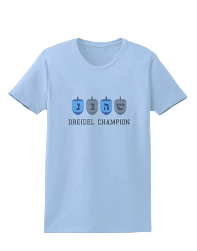 Dreidel Champion Hanukkah Womens T-Shirt-Womens T-Shirt-TooLoud-Light-Blue-X-Small-Davson Sales