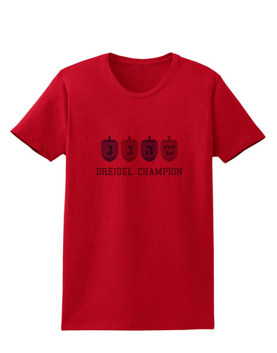 Dreidel Champion Hanukkah Womens T-Shirt-Womens T-Shirt-TooLoud-Red-X-Small-Davson Sales