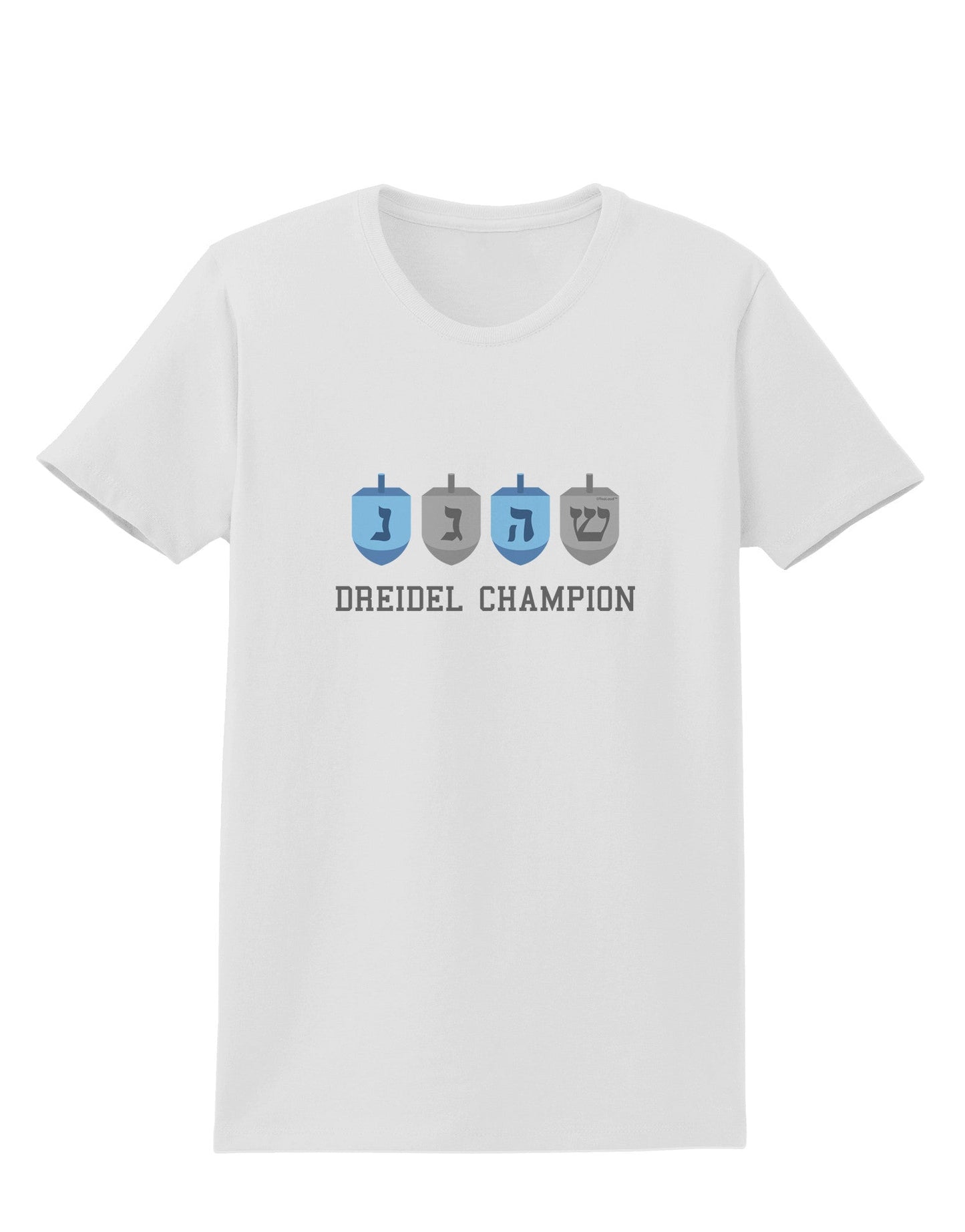 Dreidel Champion Hanukkah Womens T-Shirt-Womens T-Shirt-TooLoud-White-X-Small-Davson Sales