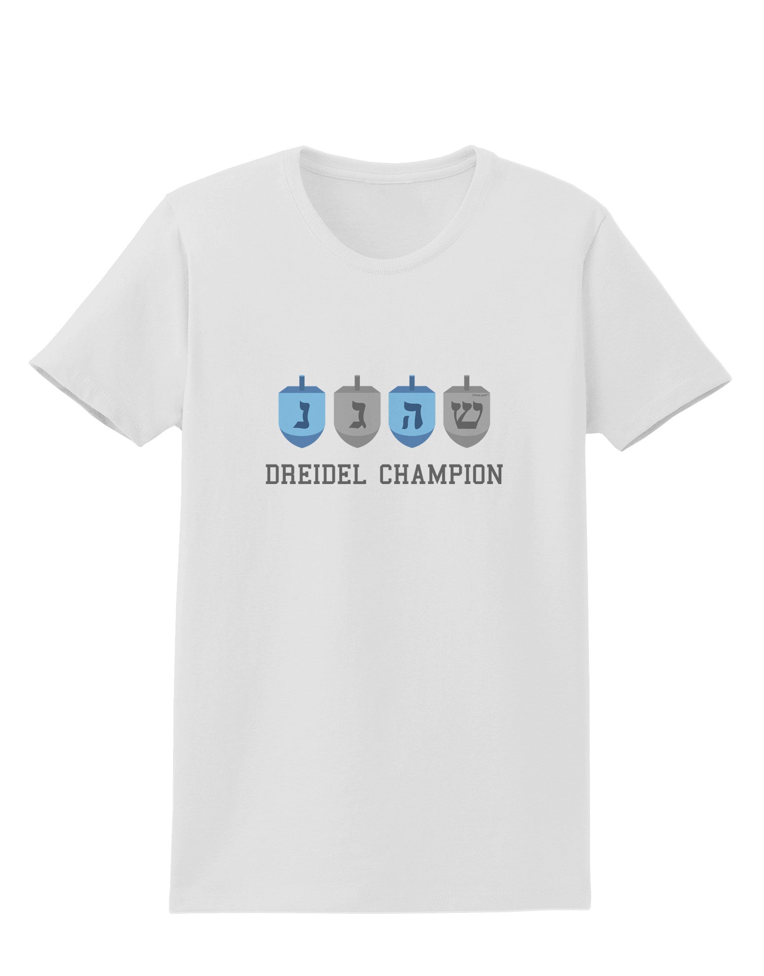 Dreidel Champion Hanukkah Womens T-Shirt-Womens T-Shirt-TooLoud-White-X-Small-Davson Sales