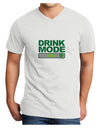 Drink Mode On Adult V-Neck T-shirt by TooLoud-Mens V-Neck T-Shirt-TooLoud-White-Small-Davson Sales
