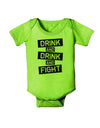 Drink and Drink and Fight Baby Romper Bodysuit-Baby Romper-TooLoud-Lime-06-Months-Davson Sales