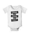 Drink and Drink and Fight Baby Romper Bodysuit-Baby Romper-TooLoud-White-06-Months-Davson Sales