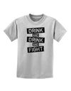 Drink and Drink and Fight Childrens T-Shirt-Childrens T-Shirt-TooLoud-AshGray-X-Small-Davson Sales