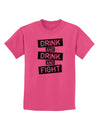 Drink and Drink and Fight Childrens T-Shirt-Childrens T-Shirt-TooLoud-Sangria-X-Small-Davson Sales