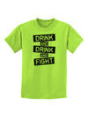 Drink and Drink and Fight Childrens T-Shirt-Childrens T-Shirt-TooLoud-Lime-Green-X-Small-Davson Sales