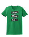 Drink and Drink and Fight Womens Dark T-Shirt-TooLoud-Kelly-Green-X-Small-Davson Sales