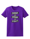 Drink and Drink and Fight Womens Dark T-Shirt-TooLoud-Purple-X-Small-Davson Sales