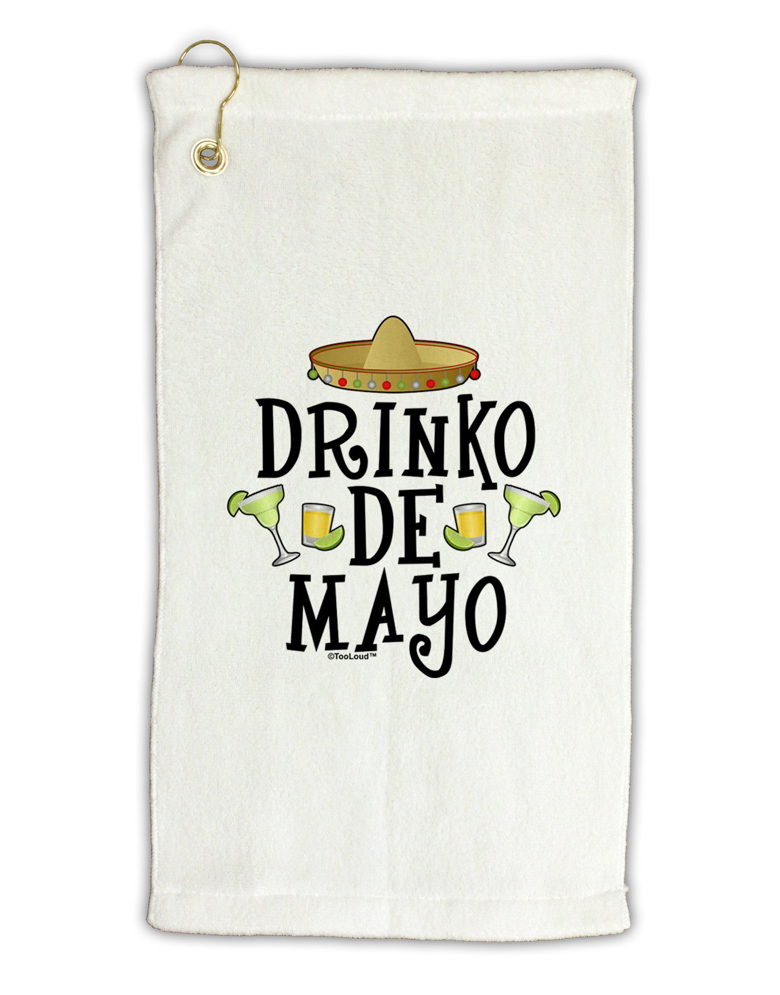 Drinko De Mayo Micro Terry Gromet Golf Towel 16 x 25 inch-Golf Towel-TooLoud-White-Davson Sales