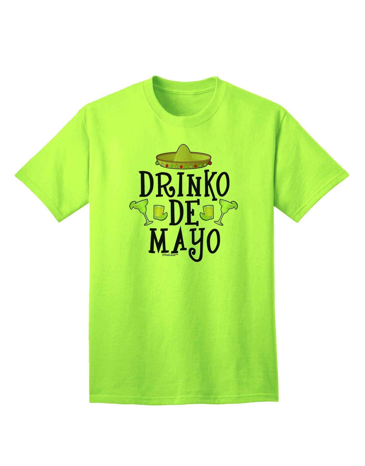 Drinko De Mayo - Premium Adult T-Shirt for Festive Celebrations-Mens T-shirts-TooLoud-Neon-Green-Small-Davson Sales