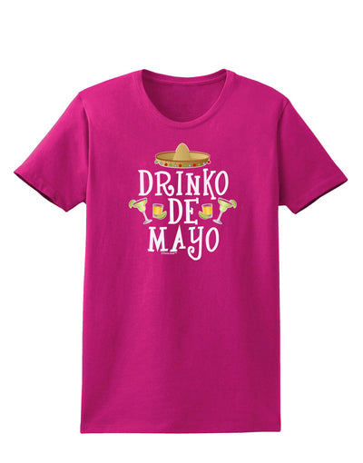 Drinko De Mayo Womens Dark T-Shirt-TooLoud-Hot-Pink-Small-Davson Sales