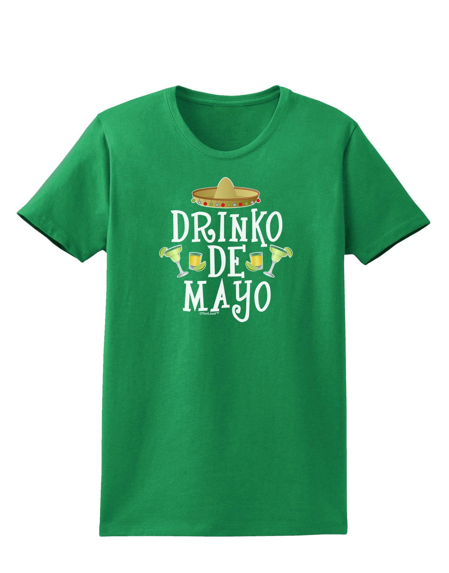 Drinko De Mayo Womens Dark T-Shirt-TooLoud-Kelly-Green-X-Small-Davson Sales