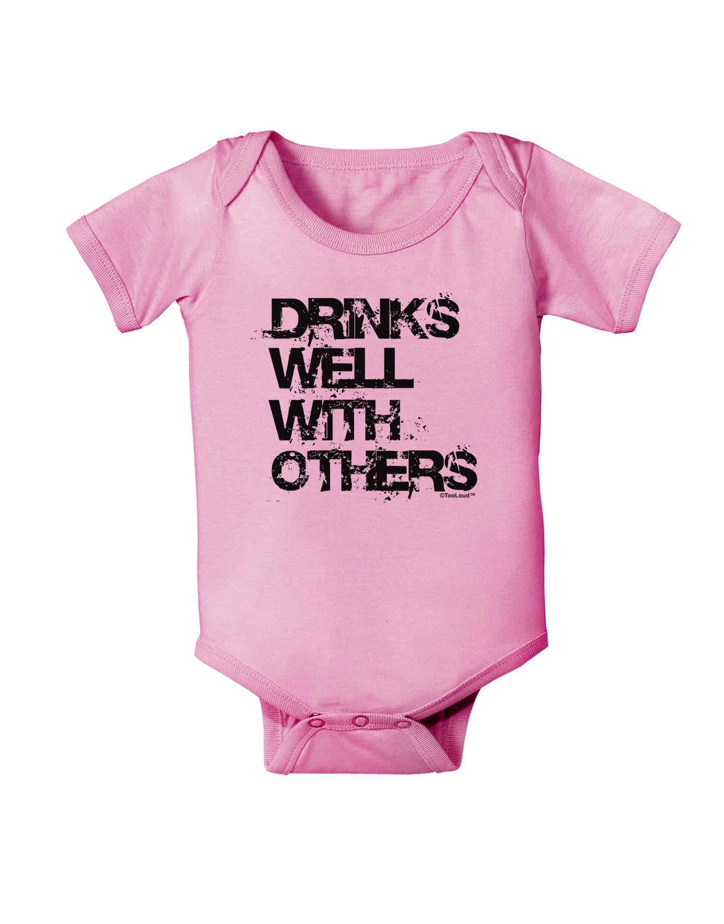 Drinks Well With Others Baby Romper Bodysuit by TooLoud-Baby Romper-TooLoud-Light-Pink-06-Months-Davson Sales
