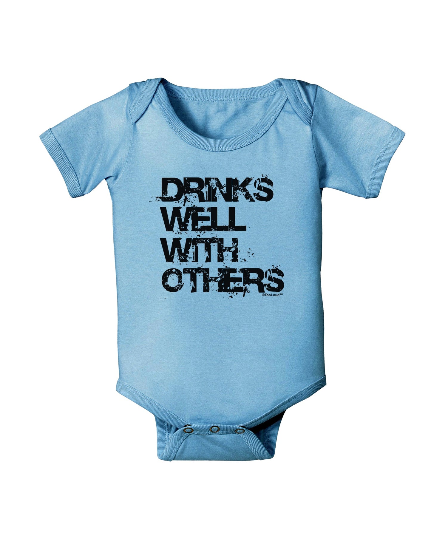 Drinks Well With Others Baby Romper Bodysuit by TooLoud-Baby Romper-TooLoud-Light-Blue-06-Months-Davson Sales