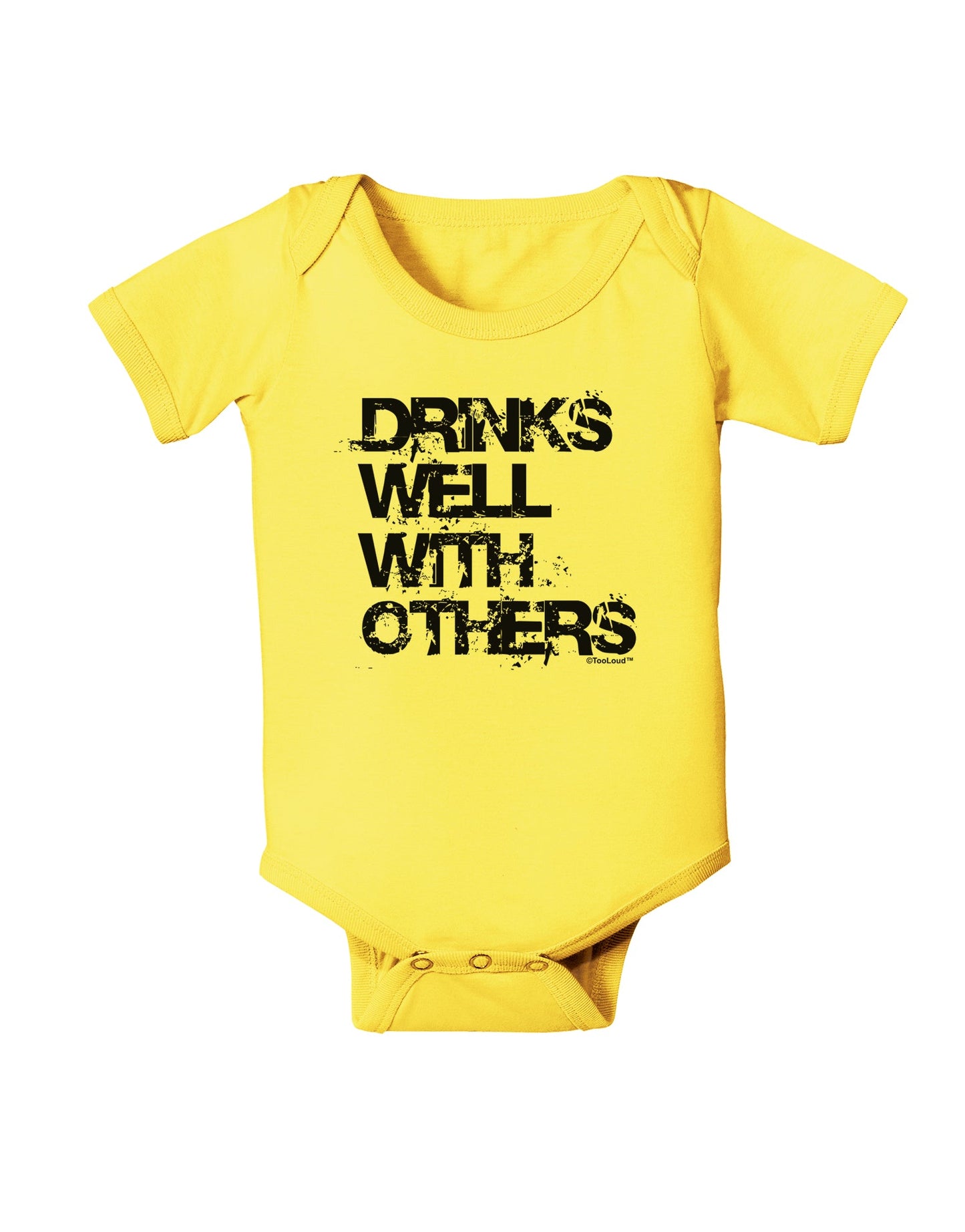 Drinks Well With Others Baby Romper Bodysuit by TooLoud-Baby Romper-TooLoud-Yellow-06-Months-Davson Sales
