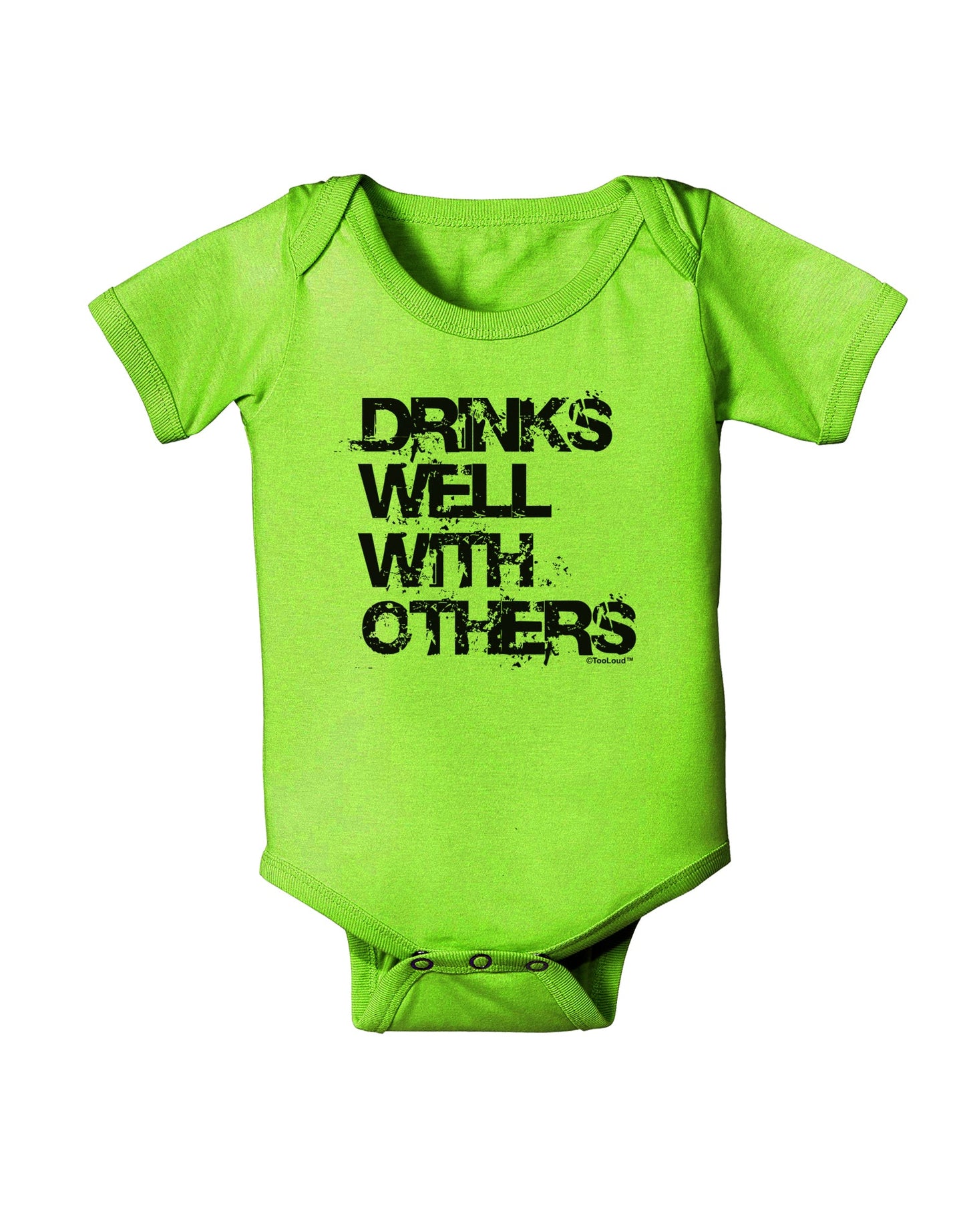 Drinks Well With Others Baby Romper Bodysuit by TooLoud-Baby Romper-TooLoud-Lime-Green-06-Months-Davson Sales