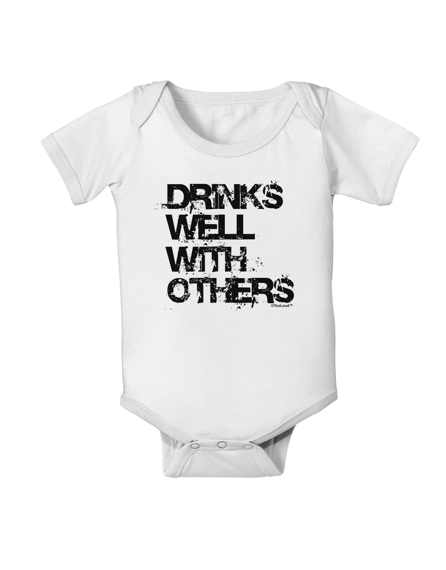 Drinks Well With Others Baby Romper Bodysuit by TooLoud-Baby Romper-TooLoud-White-06-Months-Davson Sales