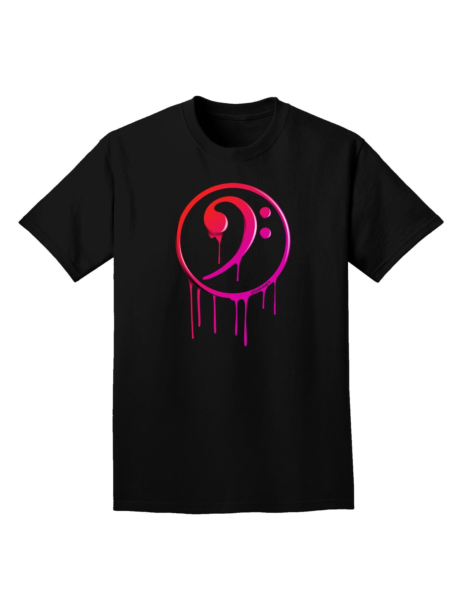 Dripping Bass Symbol Adult Dark T-Shirt-Mens T-Shirt-TooLoud-Black-Small-Davson Sales