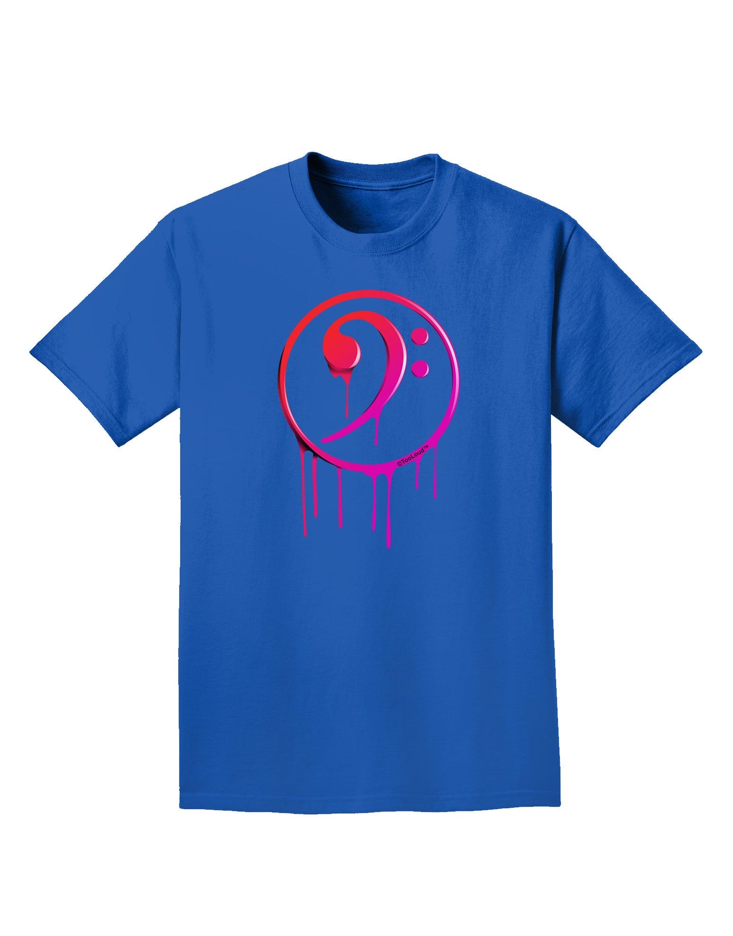Dripping Bass Symbol Adult Dark T-Shirt-Mens T-Shirt-TooLoud-Royal-Blue-Small-Davson Sales