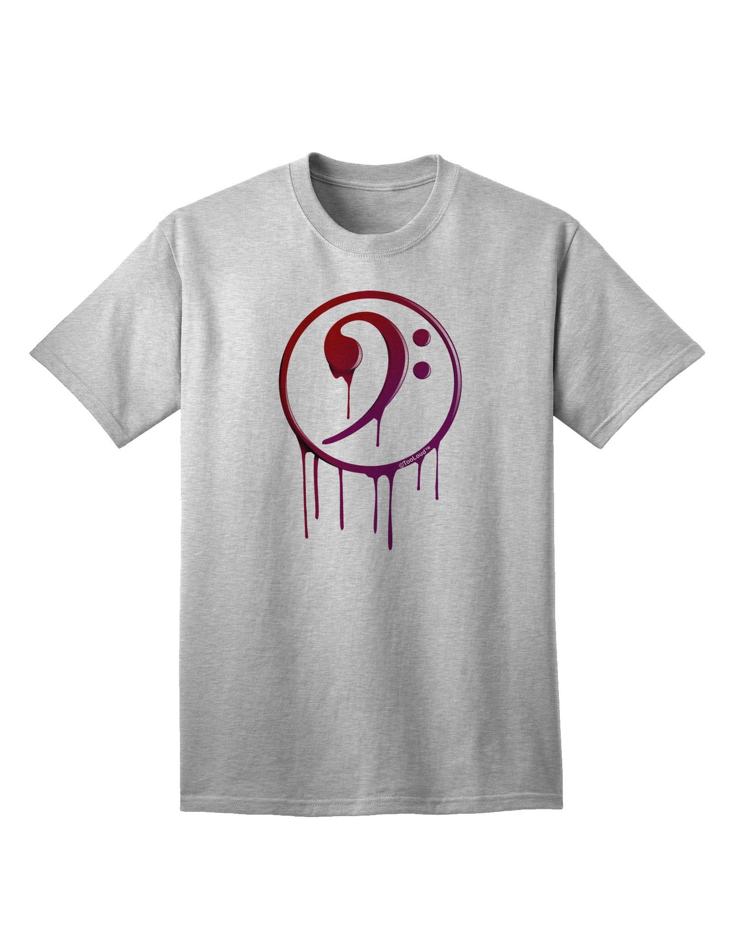 Dripping Bass Symbol Adult T-Shirt-unisex t-shirt-TooLoud-AshGray-Small-Davson Sales