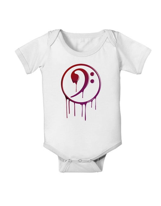 Dripping Bass Symbol Baby Romper Bodysuit-Baby Romper-TooLoud-White-06-Months-Davson Sales