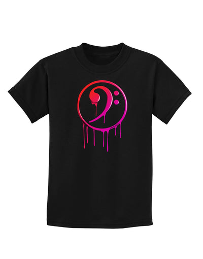 Dripping Bass Symbol Childrens Dark T-Shirt-Childrens T-Shirt-TooLoud-Black-X-Small-Davson Sales