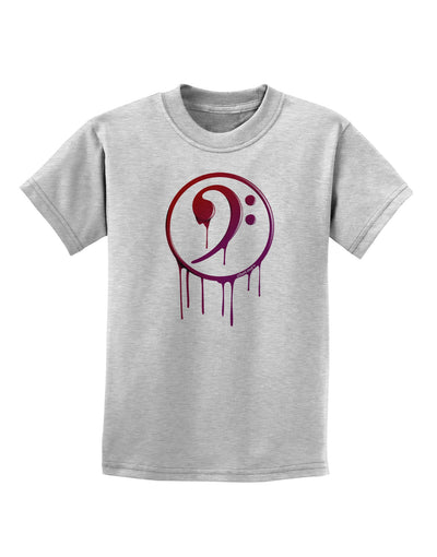 Dripping Bass Symbol Childrens T-Shirt-Childrens T-Shirt-TooLoud-AshGray-X-Small-Davson Sales