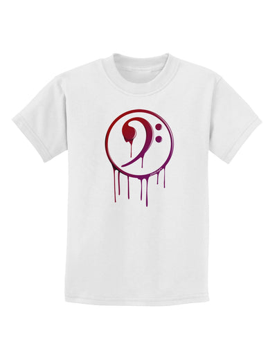 Dripping Bass Symbol Childrens T-Shirt-Childrens T-Shirt-TooLoud-White-X-Small-Davson Sales