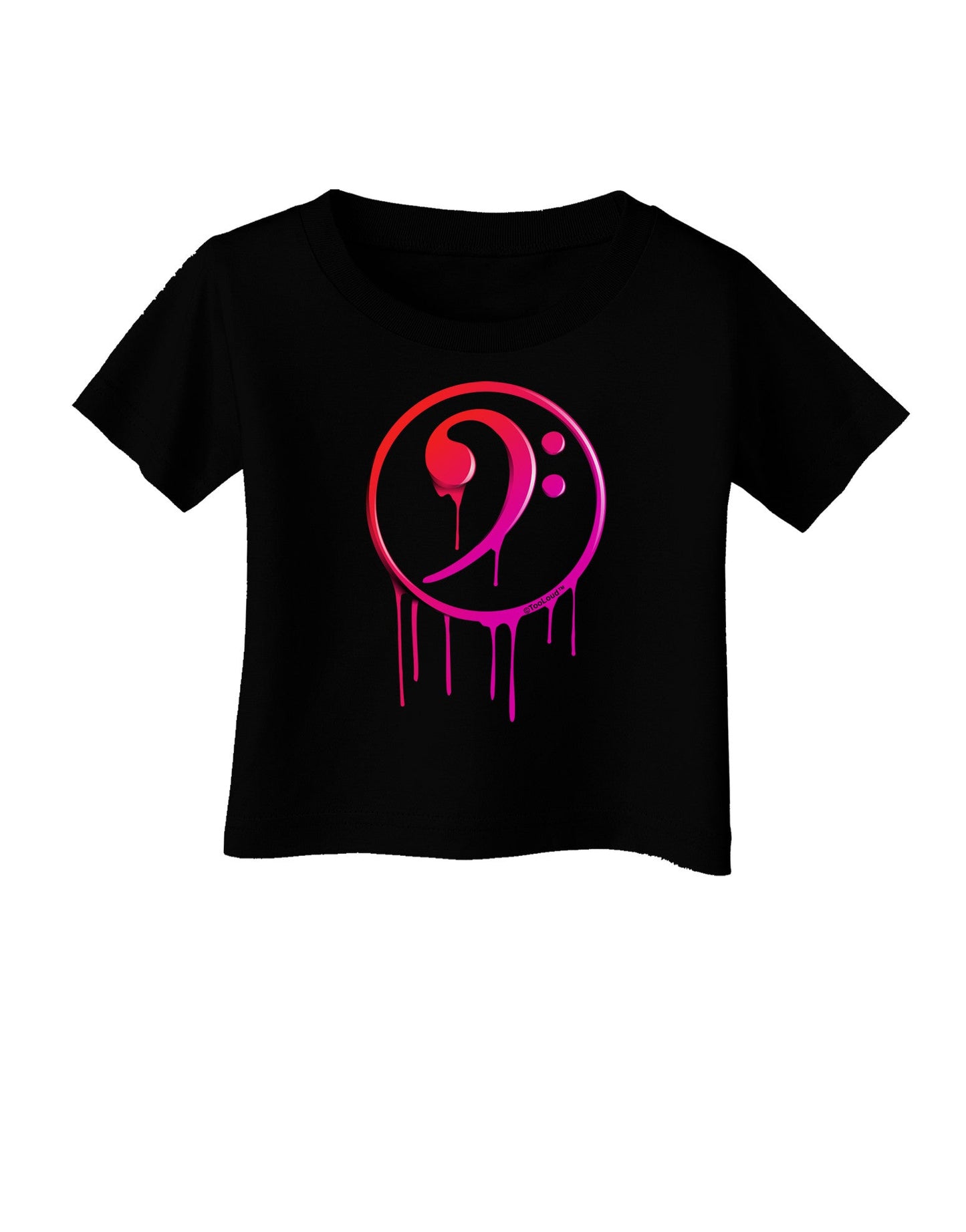 Dripping Bass Symbol Infant T-Shirt Dark-Infant T-Shirt-TooLoud-Black-06-Months-Davson Sales