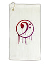 Dripping Bass Symbol Micro Terry Gromet Golf Towel 16 x 25 inch-Golf Towel-TooLoud-White-Davson Sales