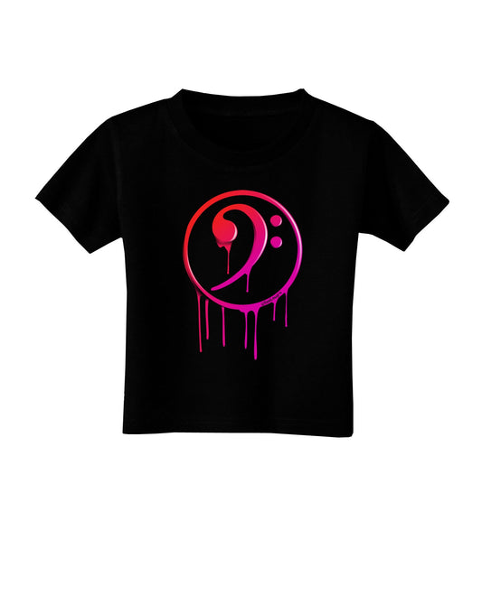 Dripping Bass Symbol Toddler T-Shirt Dark-Toddler T-Shirt-TooLoud-Black-2T-Davson Sales